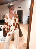 CheckMate Cardigan | Black or Brown-Cardigans-Rae Collective, Women's Online Fashion Boutique Located in Phoenix, Arizona (Scottsdale Area)