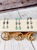All Mine 8 & White Buffalo Heart Earrings-Stud Earrings-Rae Collective, Women's Online Fashion Boutique Located in Phoenix, Arizona (Scottsdale Area)