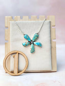 Desert Jasper Blue Flower Petals Necklace MADE TO ORDER-Necklaces-Krush Kandy, Women's Online Fashion Boutique Located in Phoenix, Arizona (Scottsdale Area)