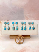 Desert Jasper Blue Slab Earrings-Earrings-Krush Kandy, Women's Online Fashion Boutique Located in Phoenix, Arizona (Scottsdale Area)