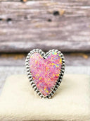Long Heart Sterling Silver Ring MADE TO ORDER-Statement Rings-Rae Collective, Women's Online Fashion Boutique Located in Phoenix, Arizona (Scottsdale Area)