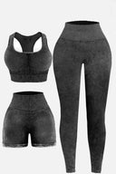 3 Piece Washed Square Neck Wide Strap Active Set-Rae Collective, Women's Online Fashion Boutique Located in Phoenix, Arizona (Scottsdale Area)