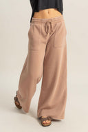 High Rise Wide Leg Drawstring Pants-Sweatpants-Rae Collective, Women's Online Fashion Boutique Located in Phoenix, Arizona (Scottsdale Area)