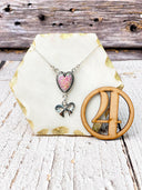 Heart Slab & Bow Necklace-Necklaces-Rae Collective, Women's Online Fashion Boutique Located in Phoenix, Arizona (Scottsdale Area)