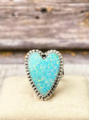 Long Heart Sterling Silver Ring MADE TO ORDER-Statement Rings-Rae Collective, Women's Online Fashion Boutique Located in Phoenix, Arizona (Scottsdale Area)
