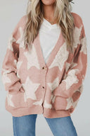 Star Button Up Long Sleeve Cardigan-Cardigans-Rae Collective, Women's Online Fashion Boutique Located in Phoenix, Arizona (Scottsdale Area)