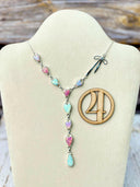 Opal Heart & Sterling Bow Necklace-Necklaces-Rae Collective, Women's Online Fashion Boutique Located in Phoenix, Arizona (Scottsdale Area)