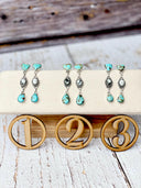 All Mine 8 & White Buffalo Heart Earrings-Stud Earrings-Rae Collective, Women's Online Fashion Boutique Located in Phoenix, Arizona (Scottsdale Area)