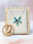 Desert Jasper Blue Flower Petals Necklace MADE TO ORDER-Necklaces-Krush Kandy, Women's Online Fashion Boutique Located in Phoenix, Arizona (Scottsdale Area)