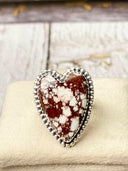 Long Heart Sterling Silver Ring MADE TO ORDER-Statement Rings-Krush Kandy, Women's Online Fashion Boutique Located in Phoenix, Arizona (Scottsdale Area)