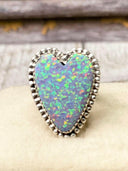 Long Heart Sterling Silver Ring MADE TO ORDER-Statement Rings-Rae Collective, Women's Online Fashion Boutique Located in Phoenix, Arizona (Scottsdale Area)