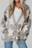 Star Button Up Long Sleeve Cardigan-Cardigans-Rae Collective, Women's Online Fashion Boutique Located in Phoenix, Arizona (Scottsdale Area)