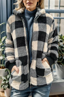 Full Size Plaid Long Sleeve Hooded Coat-Cardigans-Rae Collective, Women's Online Fashion Boutique Located in Phoenix, Arizona (Scottsdale Area)