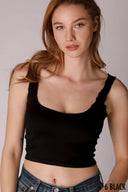 NIKKI BIKI Lettuce Edge Crop Top-Tanks-Krush Kandy, Women's Online Fashion Boutique Located in Phoenix, Arizona (Scottsdale Area)