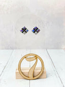 Four Square Stone Stud Earrings-Earrings-Krush Kandy, Women's Online Fashion Boutique Located in Phoenix, Arizona (Scottsdale Area)