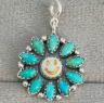 Turquoise Smiley Cluster Charms-Necklaces-Rae Collective, Women's Online Fashion Boutique Located in Phoenix, Arizona (Scottsdale Area)
