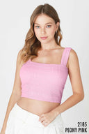 Shirred Square Neck Crop Top-Tanks-Rae Collective, Women's Online Fashion Boutique Located in Phoenix, Arizona (Scottsdale Area)
