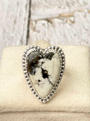 Long Heart Sterling Silver Ring MADE TO ORDER-Statement Rings-Rae Collective, Women's Online Fashion Boutique Located in Phoenix, Arizona (Scottsdale Area)