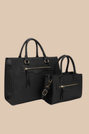 Avery 2-in-1 Floral Embossed Tote Set-Purses & Bags-Krush Kandy, Women's Online Fashion Boutique Located in Phoenix, Arizona (Scottsdale Area)