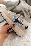 The Rowan Star Sneakers, Taupe-Sneakers-Rae Collective, Women's Online Fashion Boutique Located in Phoenix, Arizona (Scottsdale Area)
