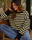 Easy Rhythm Striped Relaxed Knit Sweater