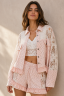 Meadow Whimsy Floral Knit Utility Jacket