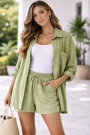 Button Down Shirt & Shorts Set