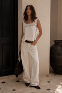 Smocked Eyelet Tank Top