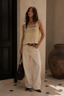 Smocked Eyelet Tank Top