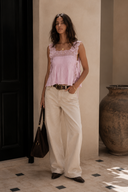 Smocked Eyelet Tank Top