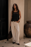 Smocked Eyelet Tank Top