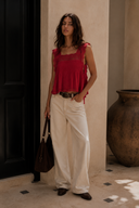 Smocked Eyelet Tank Top