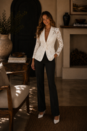 Floral Lace Button Blazer