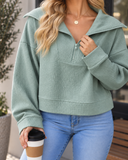 After Hours Ribbed Quarter-Zip Pullover