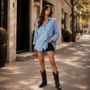 Rodeo Muse Denim Long Sleeve Top