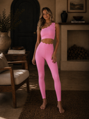 Scalloped One Shoulder Sports Bra