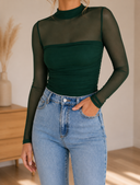 Elevated Long Sleeve Mesh Top