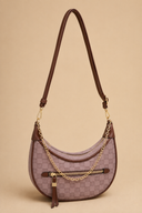 Nova Chain Monochromatic Checkered Detail Crossbody
