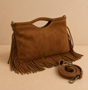 Cleo Suede Fringe Bag
