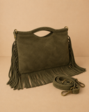 Cleo Suede Fringe Bag
