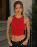 Niki Biki Ribbed High Neck Crop Top