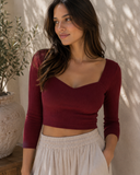 NikiBiki Peak-A-Boo Sweatheart Crop Top