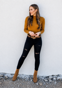 Mock Neck Long Sleeve Bodysuit