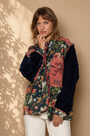POL Women's Floral Long Sleeve Shacket