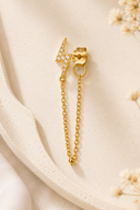 Cubic Zirconia Tassel Minimalist Single Earring