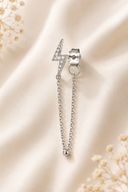 Cubic Zirconia Tassel Minimalist Single Earring