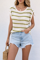 Women’s Casual Striped Short Sleeve Knit Top