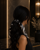 Classic Charm Polka Dot Satin Square Scarf