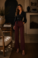 Black Wrap Blouse
