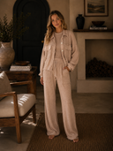 Mineral Wash Button Cropped Shacket